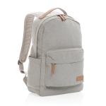 Recycled canvas laptop backpacks for 14” grey colour