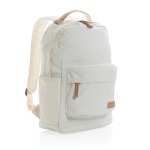 Recycled canvas laptop backpacks for 14” off white colour