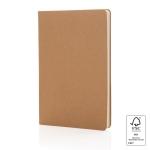 Hardcover FSC® certified notebook, A5, ruled pages brown colour