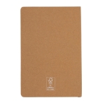 Hardcover FSC® certified notebook, A5, ruled pages brown colour