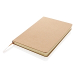 Hardcover FSC® certified notebook, A5, ruled pages brown colour
