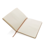 Hardcover FSC® certified notebook, A5, ruled pages brown colour