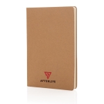 Hardcover FSC® certified notebook, A5, ruled pages brown colour