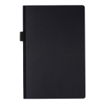 Notebook with pocket and FSC® certification, A5, ruled pages black colour