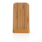 Bamboo wireless charging stand, FSC certified brown colour