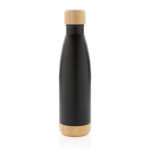 Bottle with bamboo detail on lid and base, 520 ml black colour second view