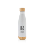 Bottle with bamboo detail on lid and base, 520 ml
