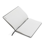 Stone paper notebook, A5, ruled pages black colour