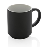 Stackable ceramic mug with colour design, 180 ml black colour