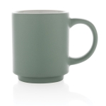 Stackable ceramic mug with colour design, 180 ml mint green colour
