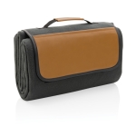 Exclusive foam-padded picnic blanket in RPET dark grey colour