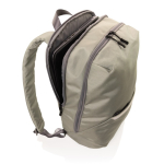 Branded, recycled polyester laptop backpack, 15.6” light-green colour sixth view