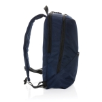 Branded, recycled polyester laptop backpack, 15.6” navy-blue colour