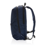 Branded, recycled polyester laptop backpack, 15.6” navy-blue colour