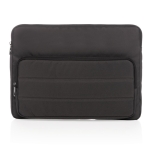 Recycled laptop sleeve with side pocket, 15.6” black colour