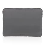 Recycled laptop sleeve with side pocket, 15.6” dark grey colour