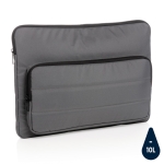 Recycled laptop sleeve with side pocket, 15.6” dark grey colour