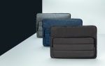 Recycled laptop sleeve with side pocket, 15.6” dark grey colour