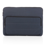 Recycled laptop sleeve with side pocket, 15.6” navy-blue colour