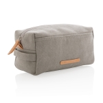 Canvas toiletry bag, ideal for hand luggage grey colour