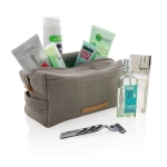 Canvas toiletry bag, ideal for hand luggage grey colour