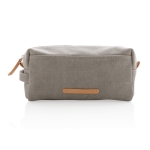 Canvas toiletry bag, ideal for hand luggage grey colour
