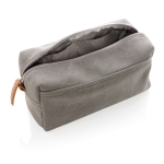 Canvas toiletry bag, ideal for hand luggage grey colour