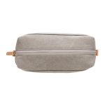 Canvas toiletry bag, ideal for hand luggage grey colour