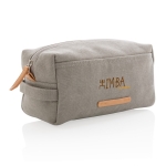 Canvas toiletry bag, ideal for hand luggage grey colour