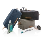 Canvas toiletry bag, ideal for hand luggage grey colour