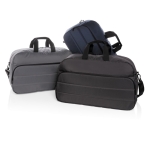 Modern eco sports bag, Pocket Impact RPET navy-blue colour