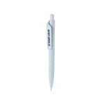 Stylish, branded wheat straw pen with blue ink light blue colour