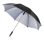 Large promotional umbrella with double fabric layer, Ø120 cm black colour