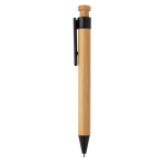Promotional eco bamboo pen, blue ink black colour