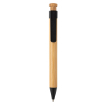 Promotional eco bamboo pen, blue ink black colour
