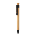 Promotional eco bamboo pen, blue ink black colour