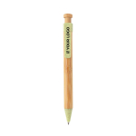 Promotional eco bamboo pen, blue ink