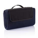 Meadow 180 g/m2 foldable fleece picnic blanket navy-blue colour second view