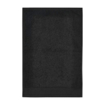 Thick cotton bath towel for giveaways, 30x50cm, 550 g/m² black colour second front view