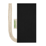Organic cotton drawstring backpack, 140 g/m² black colour