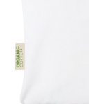 Organic cotton tote bag in colour, 140 g/m² white colour close-up view 1