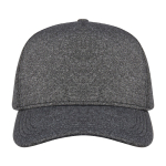 Elastic 5-panel cap in grey, 300 g/m² dark grey colour