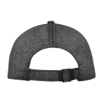 Elastic 5-panel cap in grey, 300 g/m² dark grey colour second rear view