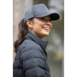 Elastic 5-panel cap in grey, 300 g/m² dark grey colour lifestyle image