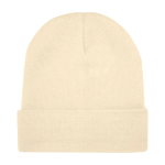 Elegant winter hat sand colour second front view