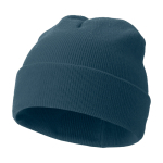 Elegant winter hat cyan blue colour