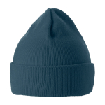 Elegant winter hat cyan blue colour second rear view