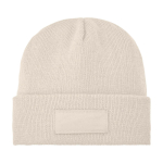 Cosy hat with patch sand colour
