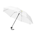 Foldable automatic umbrella with cover, Ø 98, Downtown white colour