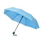 Foldable automatic umbrella with cover, Ø 98, Downtown light blue colour